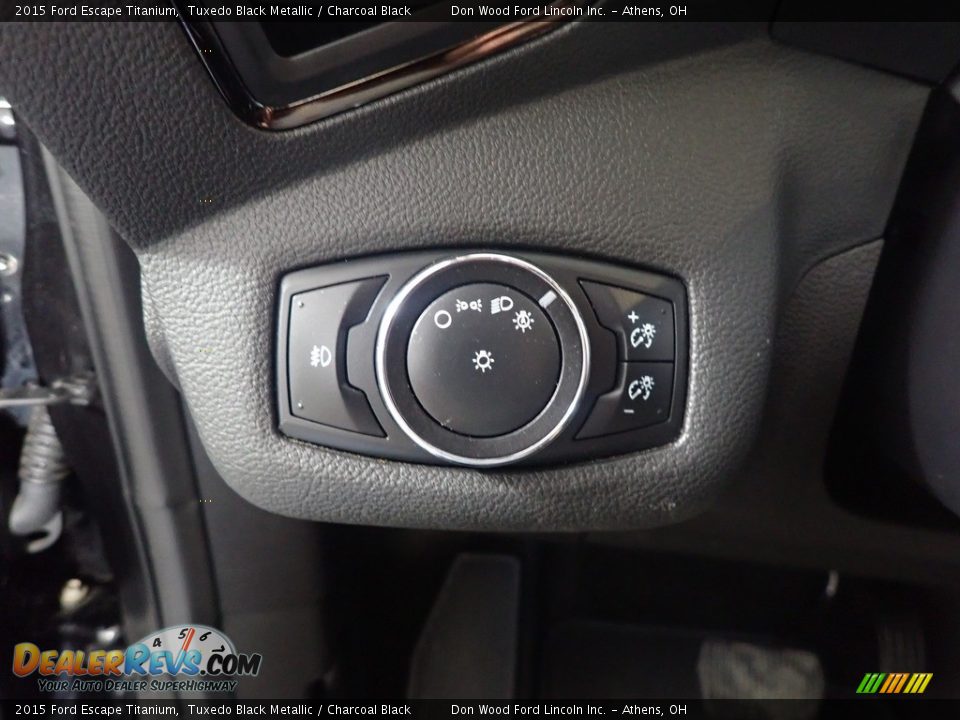 2015 Ford Escape Titanium Tuxedo Black Metallic / Charcoal Black Photo #35