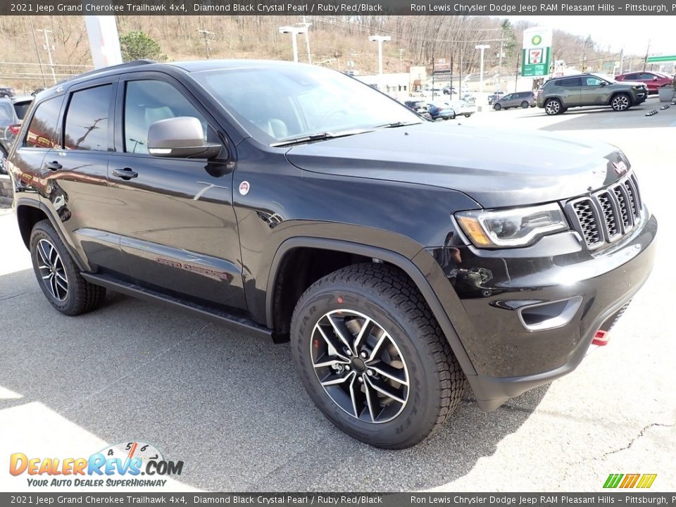 2021 Jeep Grand Cherokee Trailhawk 4x4 Diamond Black Crystal Pearl / Ruby Red/Black Photo #8