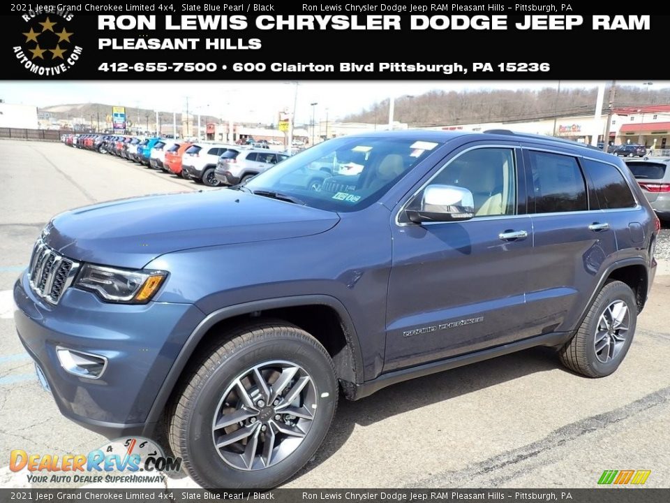 2021 Jeep Grand Cherokee Limited 4x4 Slate Blue Pearl / Black Photo #1