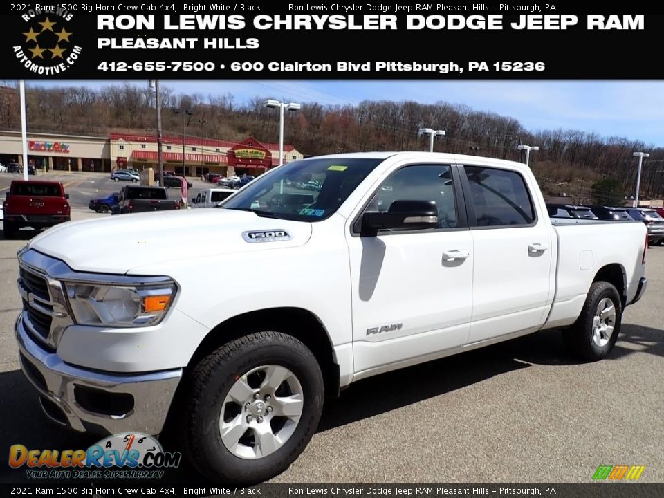 2021 Ram 1500 Big Horn Crew Cab 4x4 Bright White / Black Photo #1