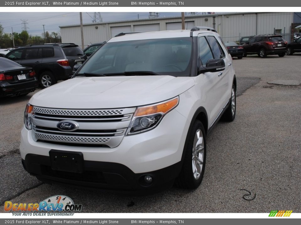 2015 Ford Explorer XLT White Platinum / Medium Light Stone Photo #1