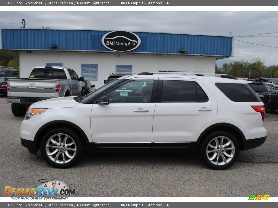 2015 Ford Explorer XLT White Platinum / Medium Light Stone Photo #2