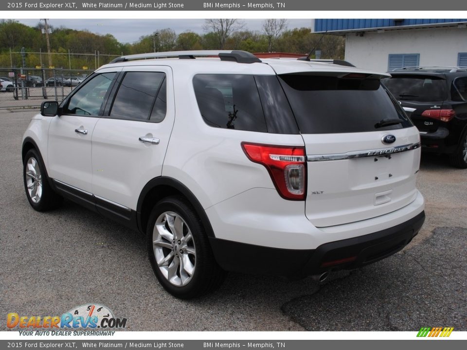 2015 Ford Explorer XLT White Platinum / Medium Light Stone Photo #3