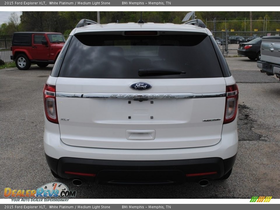 2015 Ford Explorer XLT White Platinum / Medium Light Stone Photo #4