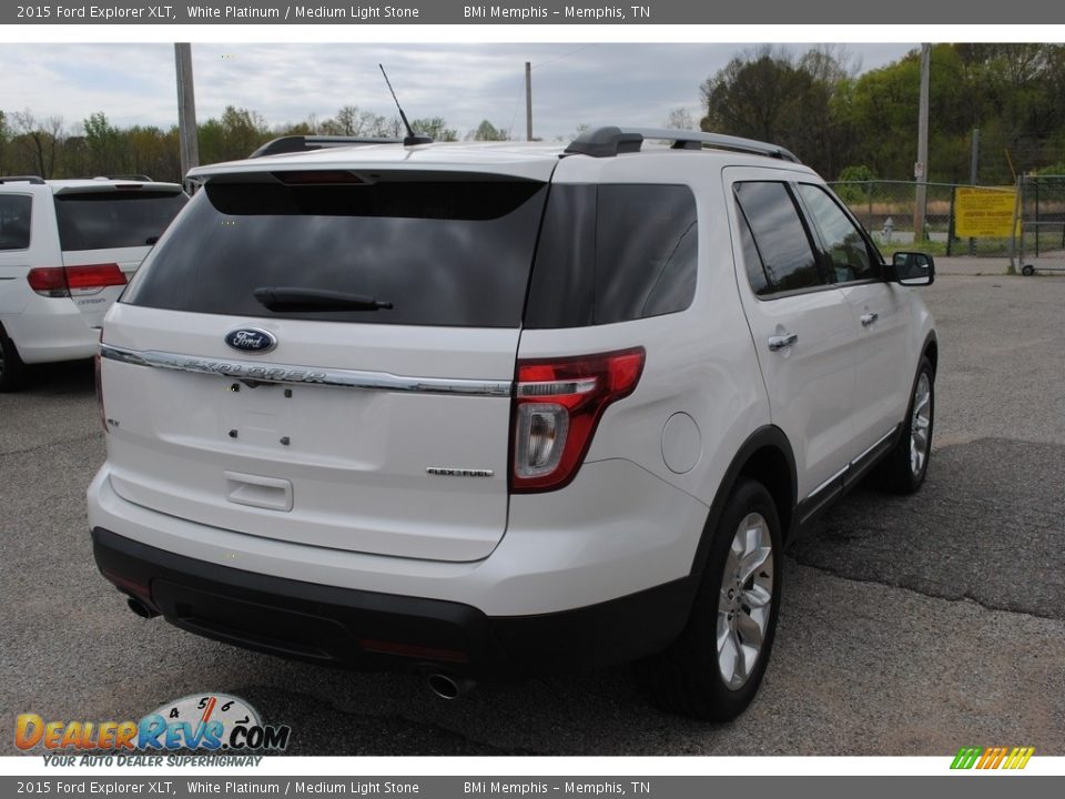 2015 Ford Explorer XLT White Platinum / Medium Light Stone Photo #5