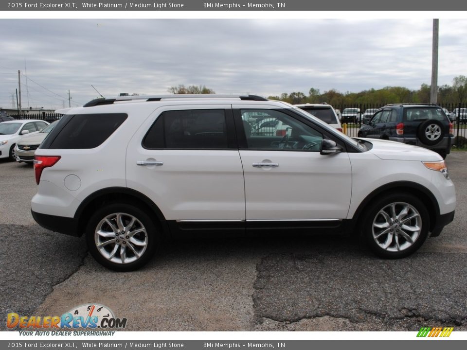 2015 Ford Explorer XLT White Platinum / Medium Light Stone Photo #6