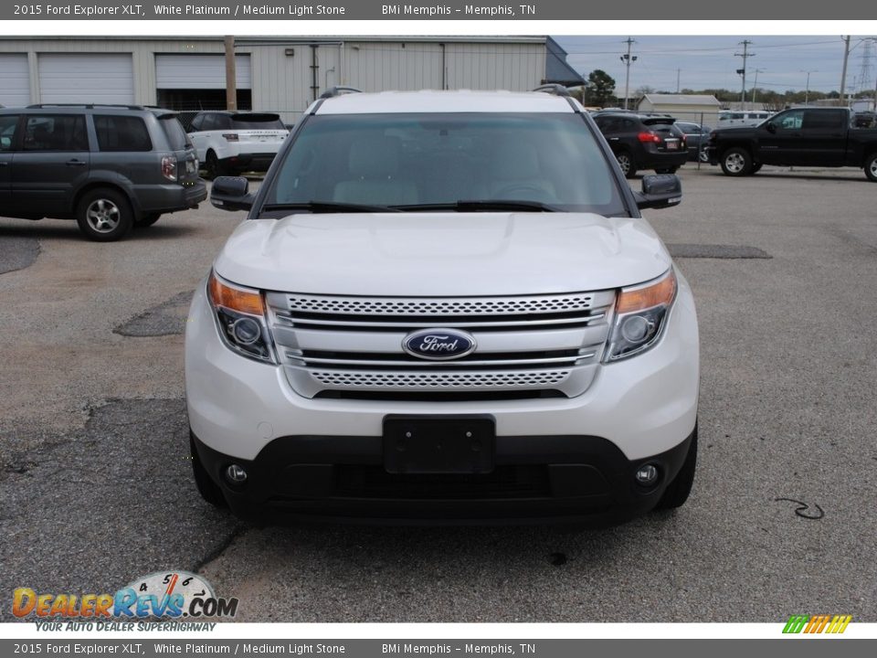 2015 Ford Explorer XLT White Platinum / Medium Light Stone Photo #8