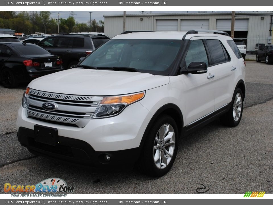 2015 Ford Explorer XLT White Platinum / Medium Light Stone Photo #9