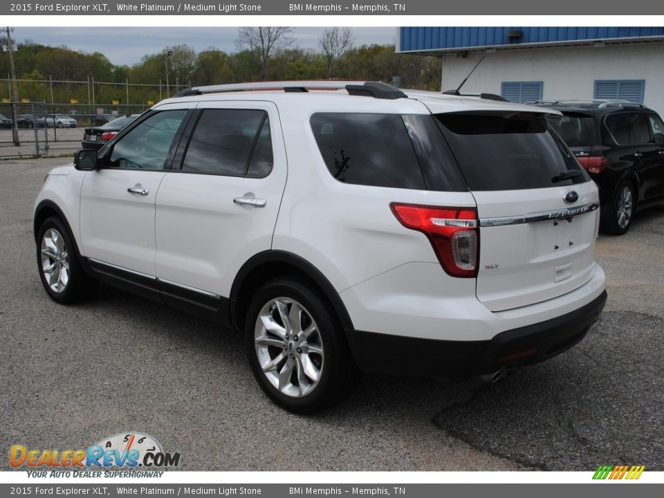 2015 Ford Explorer XLT White Platinum / Medium Light Stone Photo #11