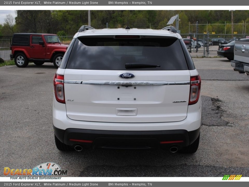2015 Ford Explorer XLT White Platinum / Medium Light Stone Photo #12