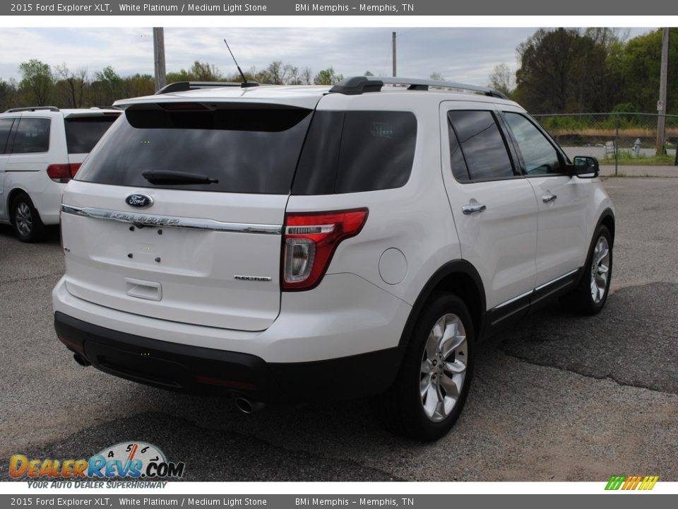 2015 Ford Explorer XLT White Platinum / Medium Light Stone Photo #13