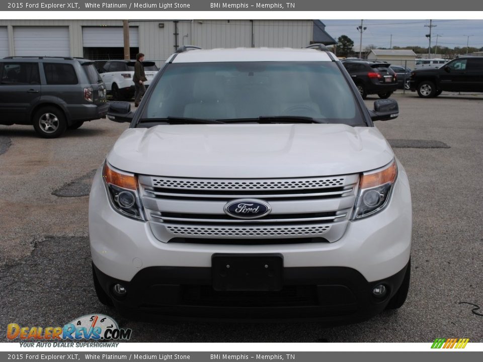 2015 Ford Explorer XLT White Platinum / Medium Light Stone Photo #16