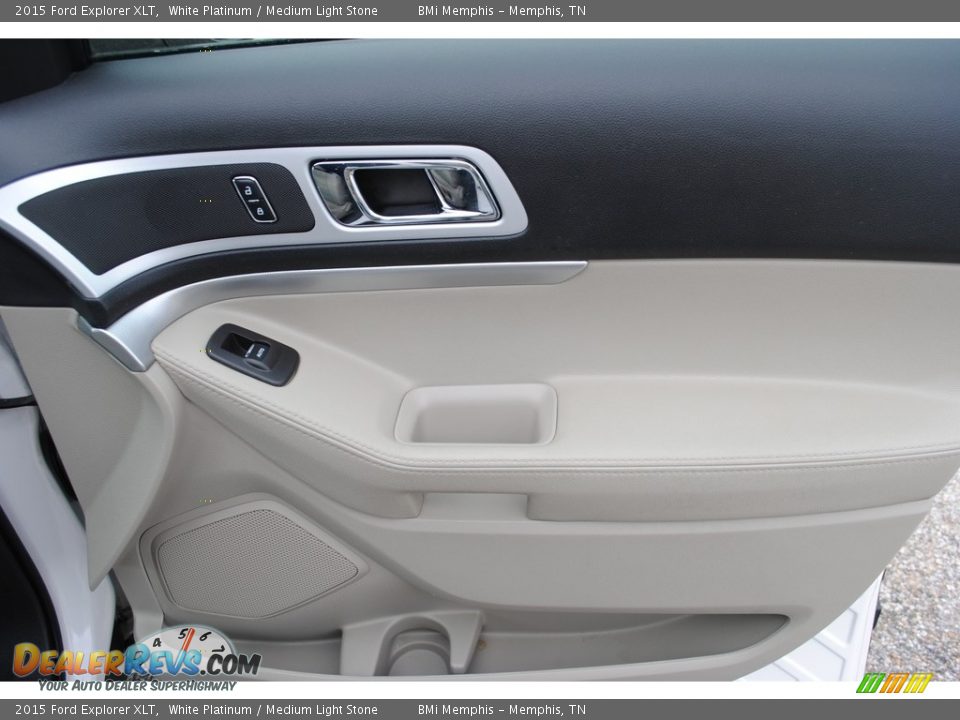 2015 Ford Explorer XLT White Platinum / Medium Light Stone Photo #36