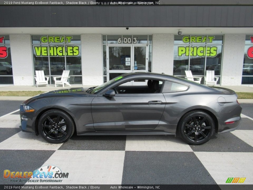 2019 Ford Mustang EcoBoost Fastback Shadow Black / Ebony Photo #1