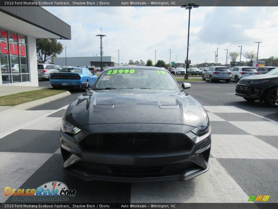 2019 Ford Mustang EcoBoost Fastback Shadow Black / Ebony Photo #2