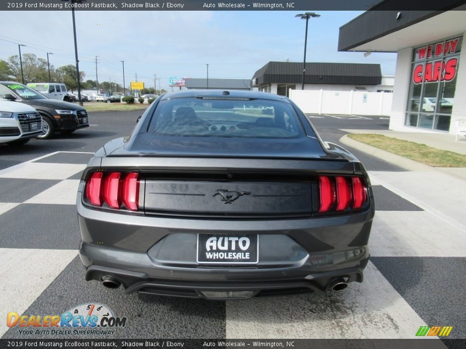 2019 Ford Mustang EcoBoost Fastback Shadow Black / Ebony Photo #4