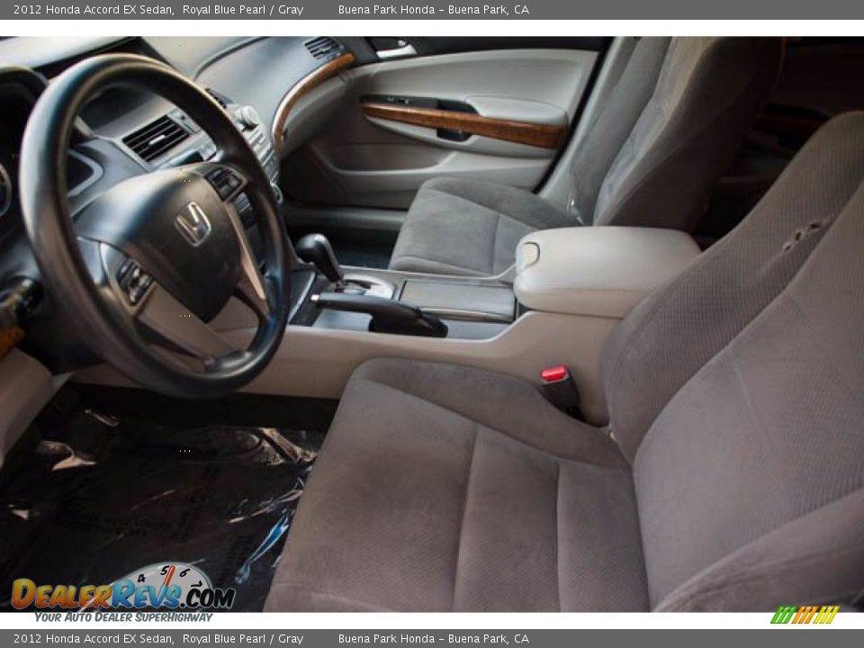 2012 Honda Accord EX Sedan Royal Blue Pearl / Gray Photo #3