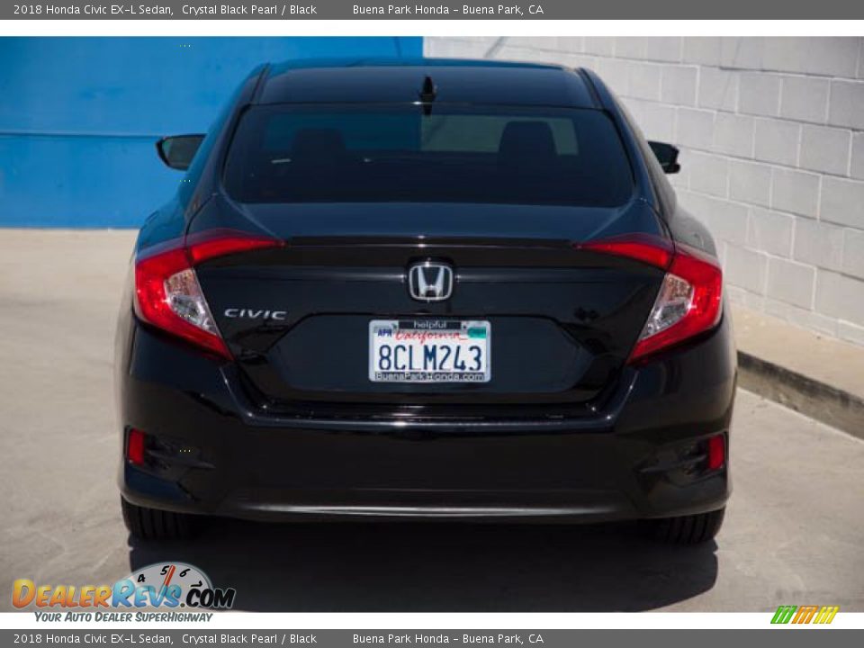 2018 Honda Civic EX-L Sedan Crystal Black Pearl / Black Photo #9