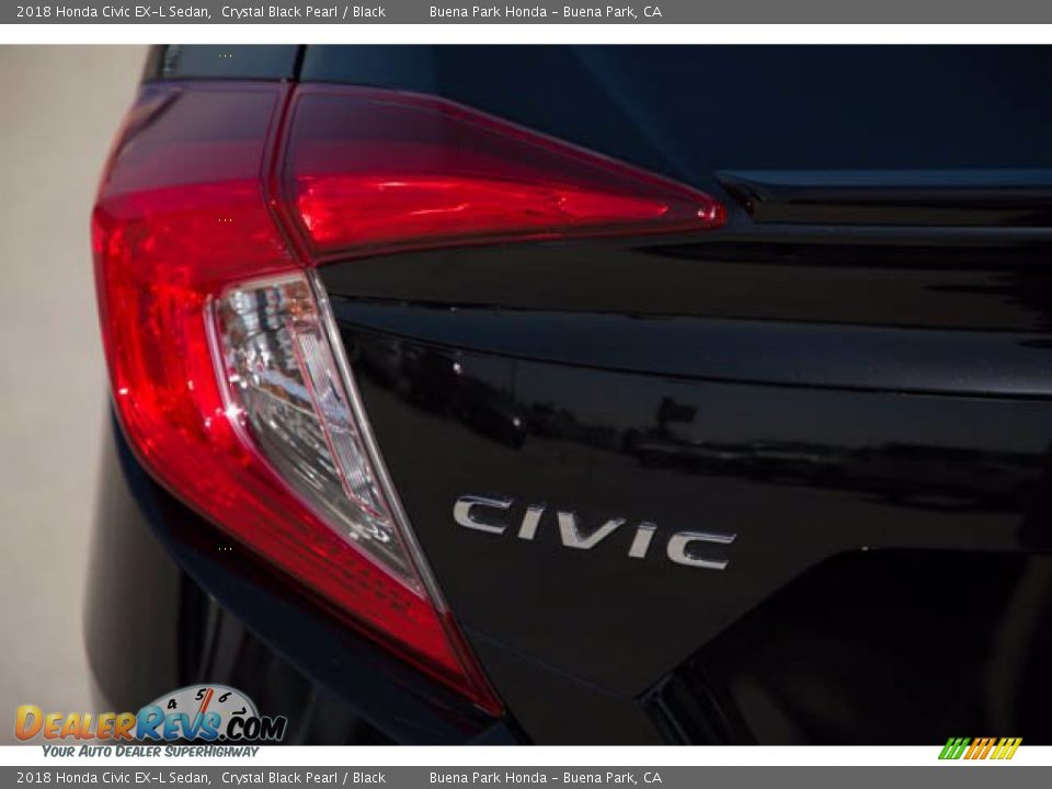 2018 Honda Civic EX-L Sedan Crystal Black Pearl / Black Photo #10