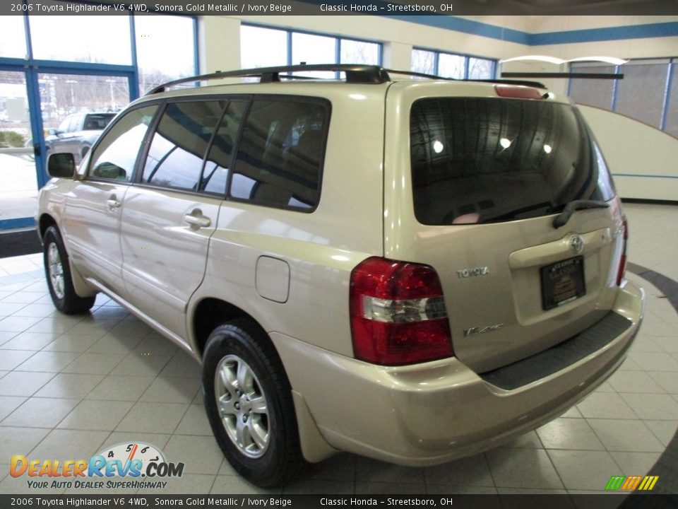 2006 Toyota Highlander V6 4WD Sonora Gold Metallic / Ivory Beige Photo #9