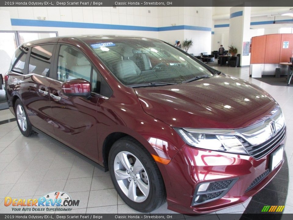 2019 Honda Odyssey EX-L Deep Scarlet Pearl / Beige Photo #3