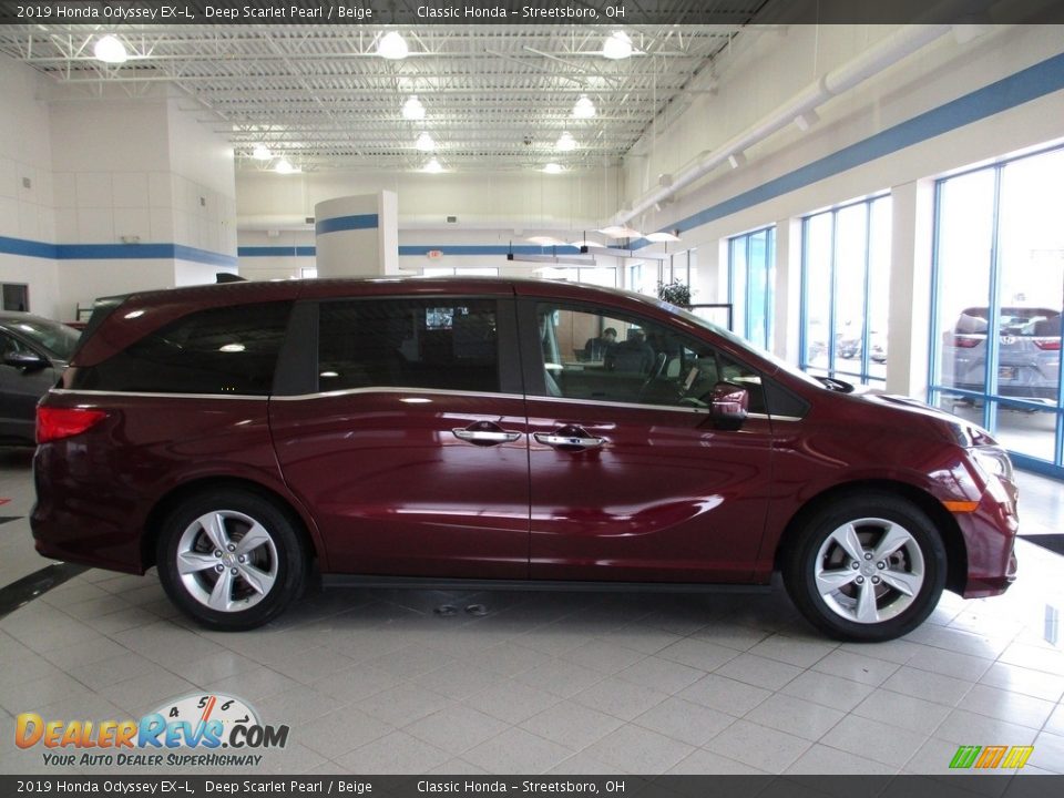 2019 Honda Odyssey EX-L Deep Scarlet Pearl / Beige Photo #4