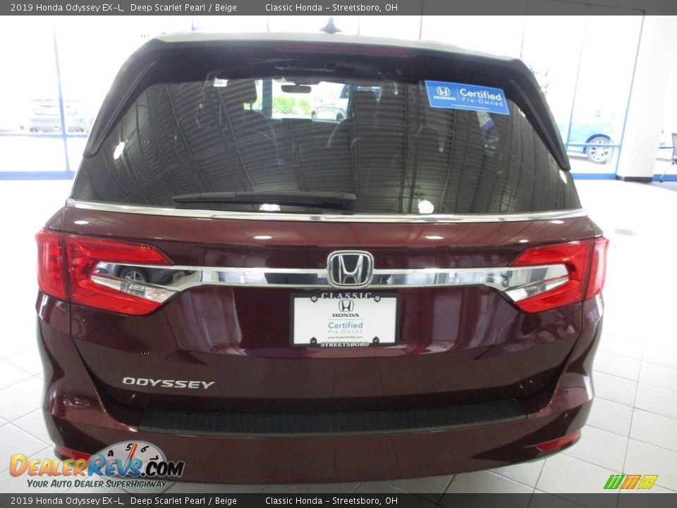 2019 Honda Odyssey EX-L Deep Scarlet Pearl / Beige Photo #8