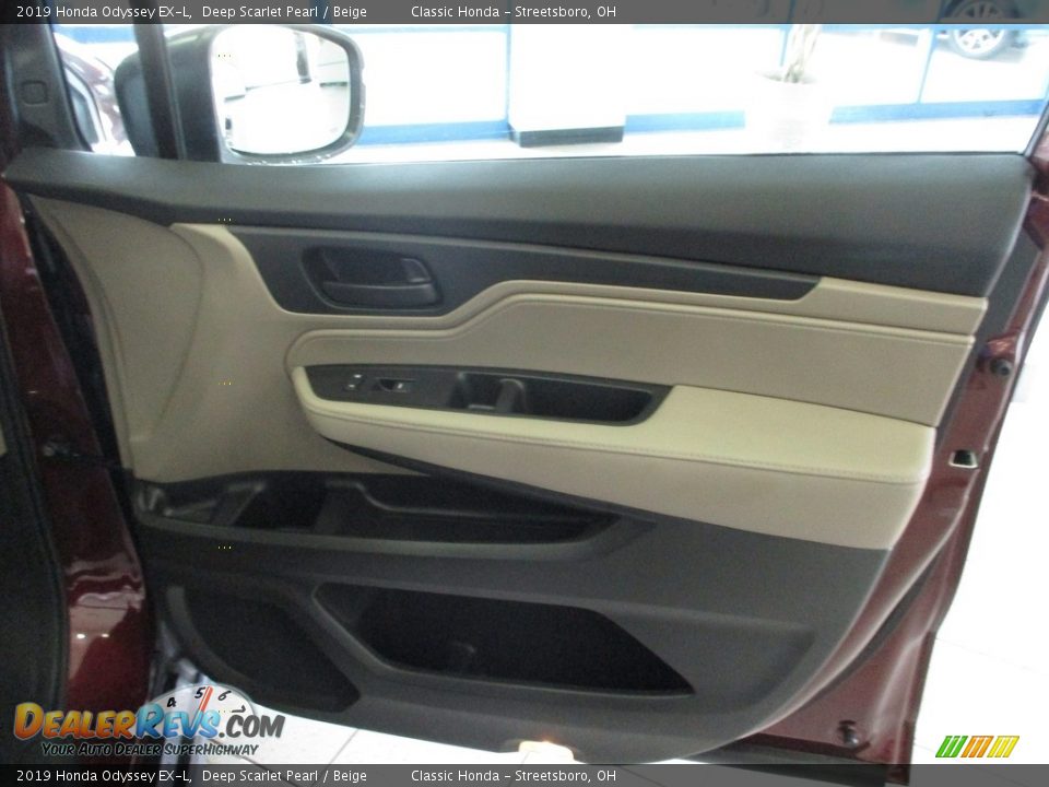 2019 Honda Odyssey EX-L Deep Scarlet Pearl / Beige Photo #14