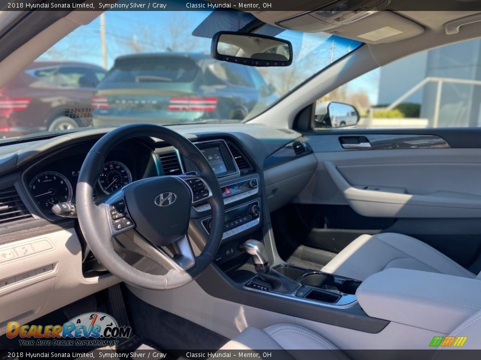 2018 Hyundai Sonata Limited Symphony Silver / Gray Photo #3