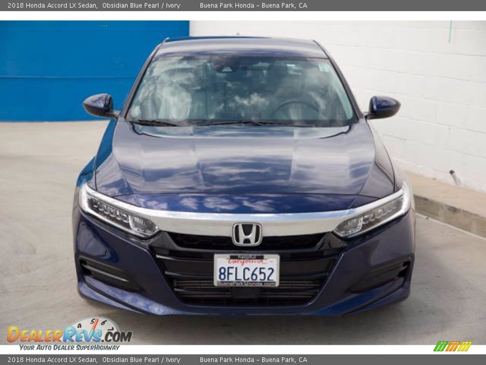 2018 Honda Accord LX Sedan Obsidian Blue Pearl / Ivory Photo #7