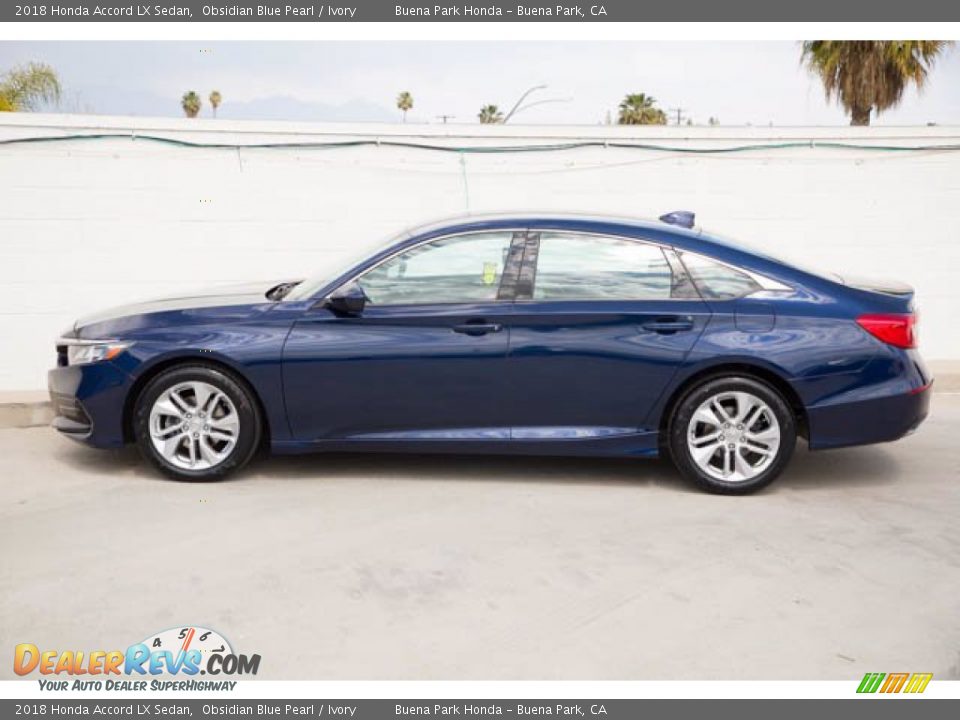 2018 Honda Accord LX Sedan Obsidian Blue Pearl / Ivory Photo #10