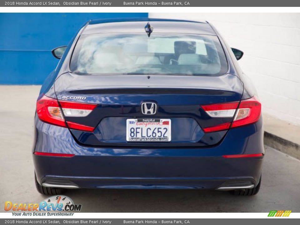 2018 Honda Accord LX Sedan Obsidian Blue Pearl / Ivory Photo #11