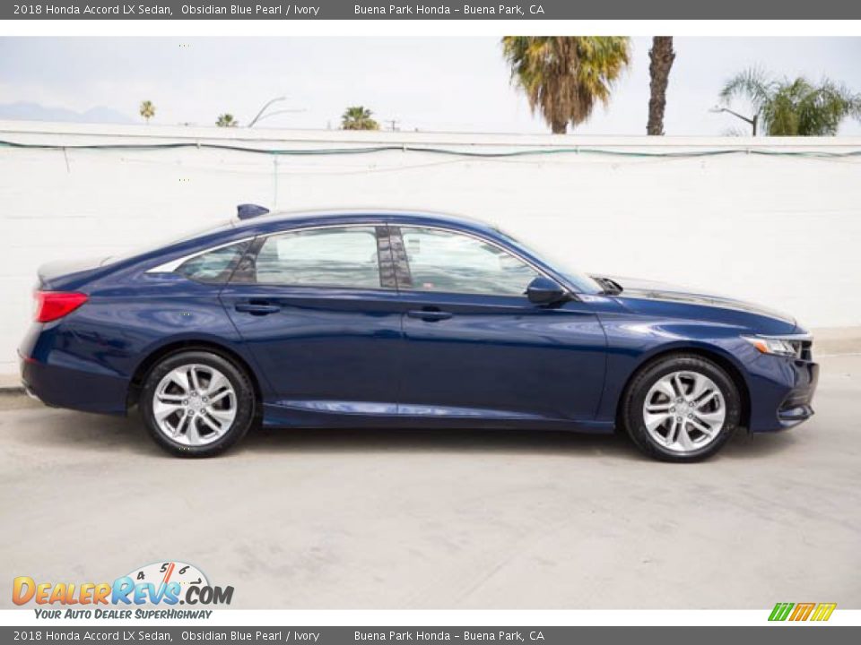 2018 Honda Accord LX Sedan Obsidian Blue Pearl / Ivory Photo #14