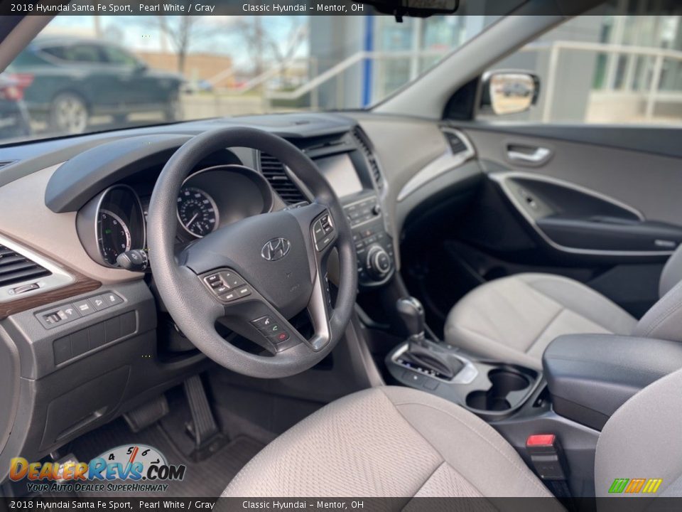 2018 Hyundai Santa Fe Sport Pearl White / Gray Photo #3