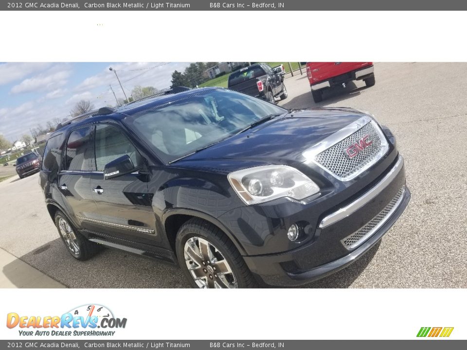 2012 GMC Acadia Denali Carbon Black Metallic / Light Titanium Photo #28