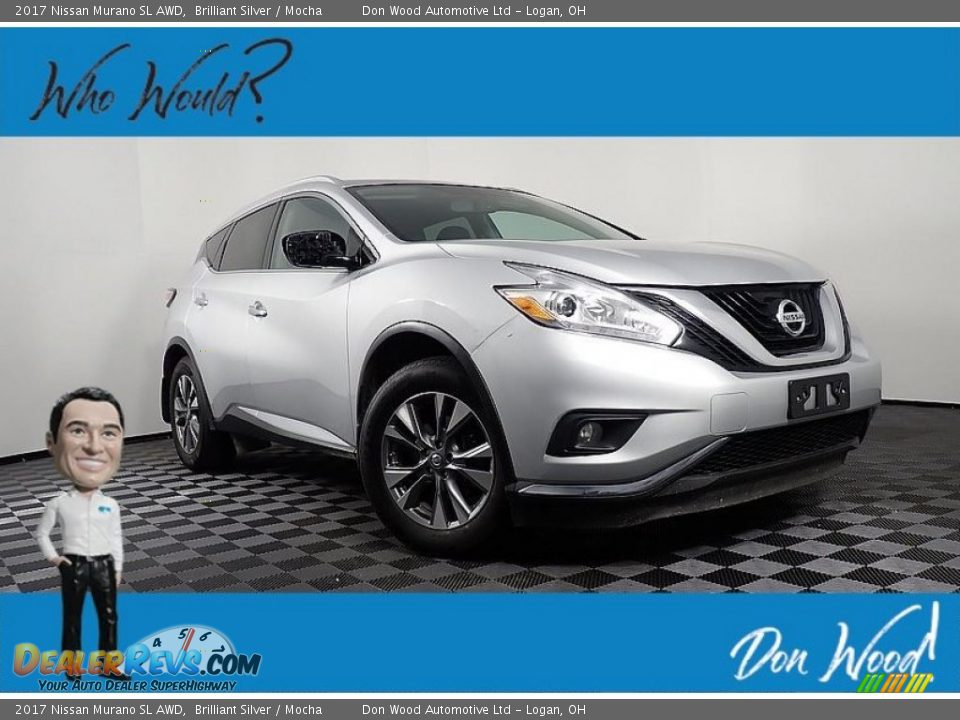 2017 Nissan Murano SL AWD Brilliant Silver / Mocha Photo #1