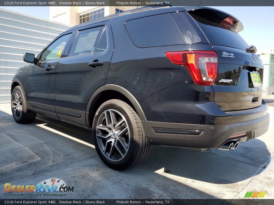 2018 Ford Explorer Sport 4WD Shadow Black / Ebony Black Photo #11