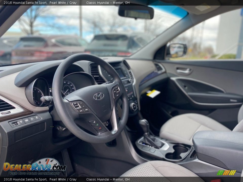2018 Hyundai Santa Fe Sport Pearl White / Gray Photo #3