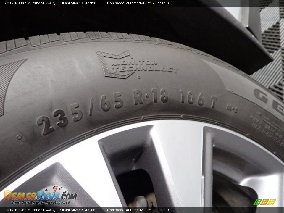 2017 Nissan Murano SL AWD Brilliant Silver / Mocha Photo #22