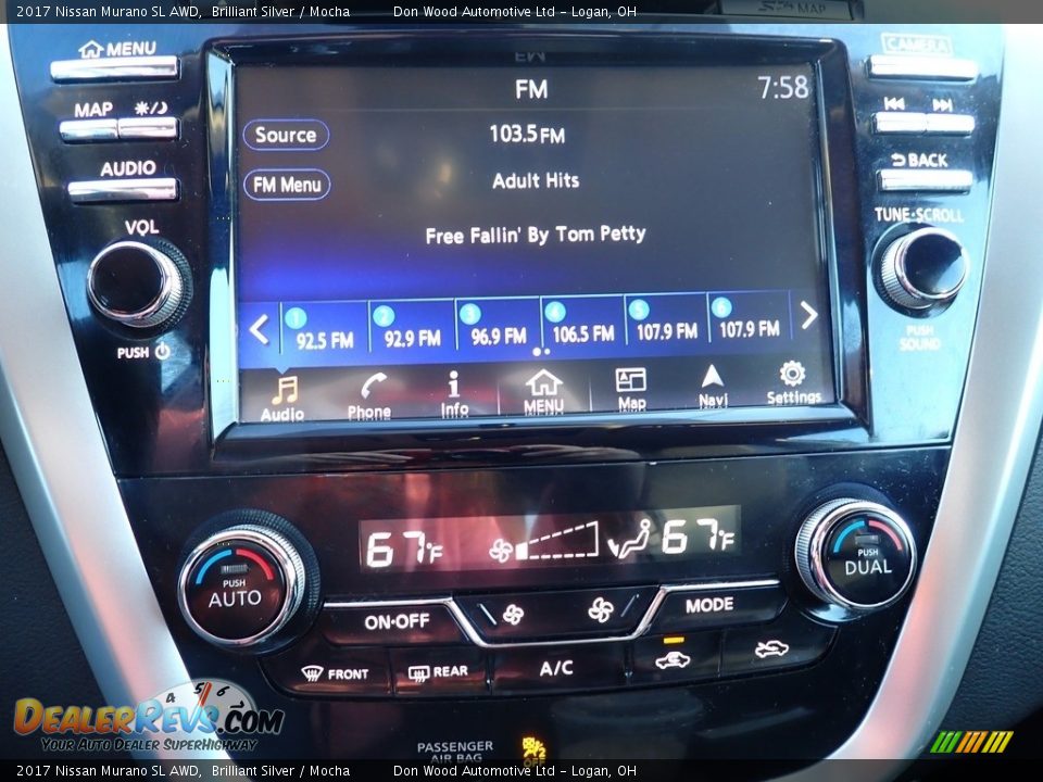 2017 Nissan Murano SL AWD Brilliant Silver / Mocha Photo #31