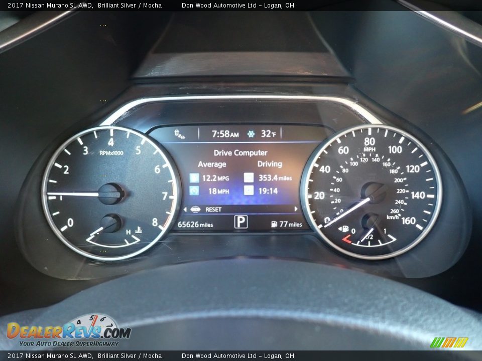 2017 Nissan Murano SL AWD Brilliant Silver / Mocha Photo #34