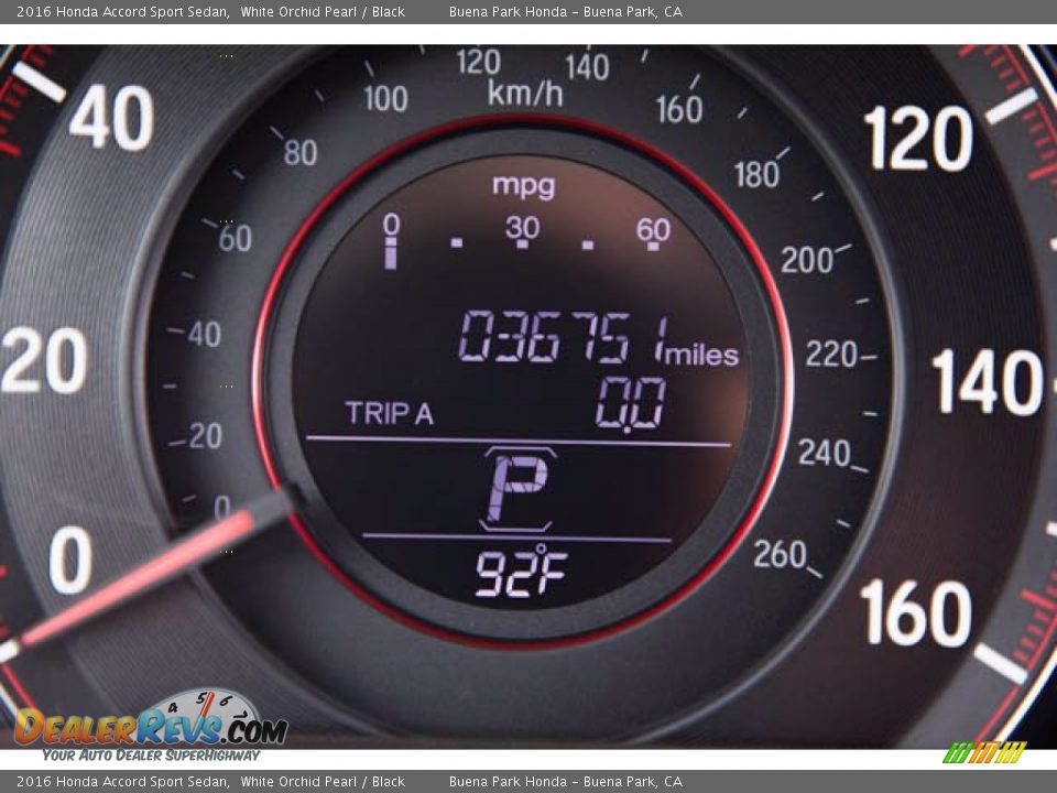 2016 Honda Accord Sport Sedan White Orchid Pearl / Black Photo #6