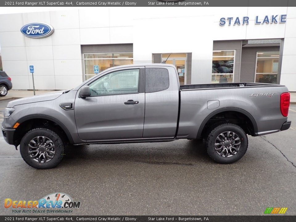 2021 Ford Ranger XLT SuperCab 4x4 Carbonized Gray Metallic / Ebony Photo #2