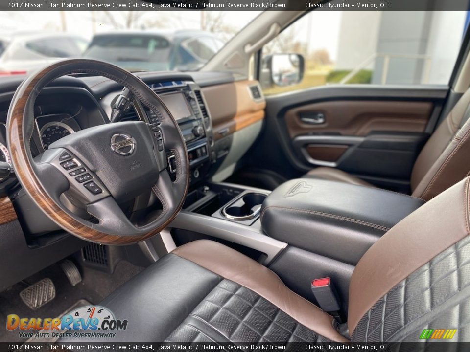 Front Seat of 2017 Nissan Titan Platinum Reserve Crew Cab 4x4 Photo #3