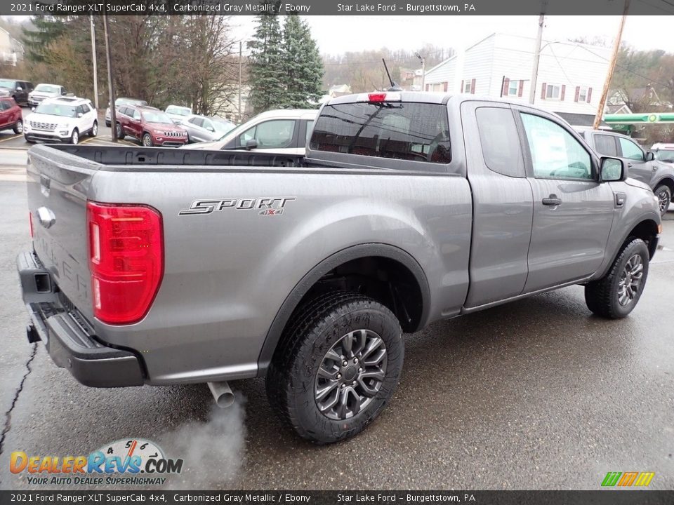 2021 Ford Ranger XLT SuperCab 4x4 Carbonized Gray Metallic / Ebony Photo #5