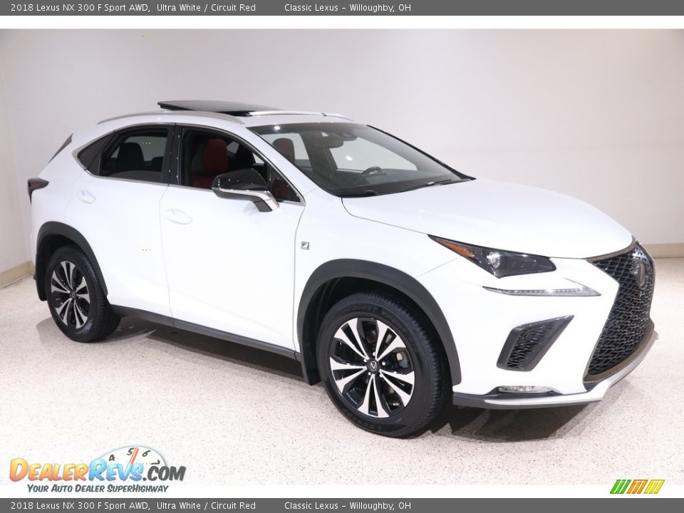 2018 Lexus NX 300 F Sport AWD Ultra White / Circuit Red Photo #1