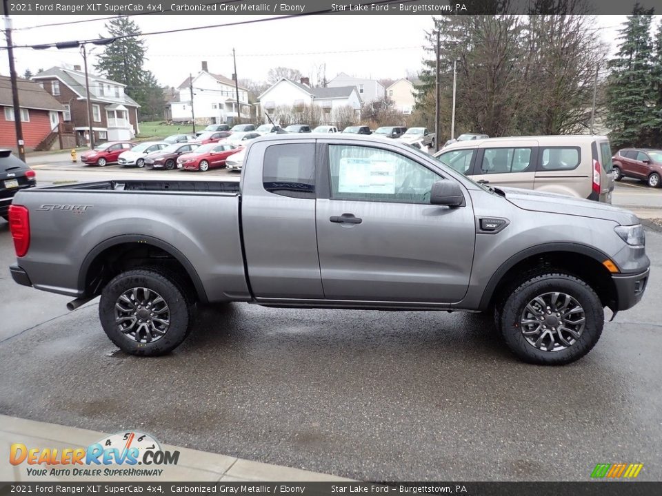 2021 Ford Ranger XLT SuperCab 4x4 Carbonized Gray Metallic / Ebony Photo #6