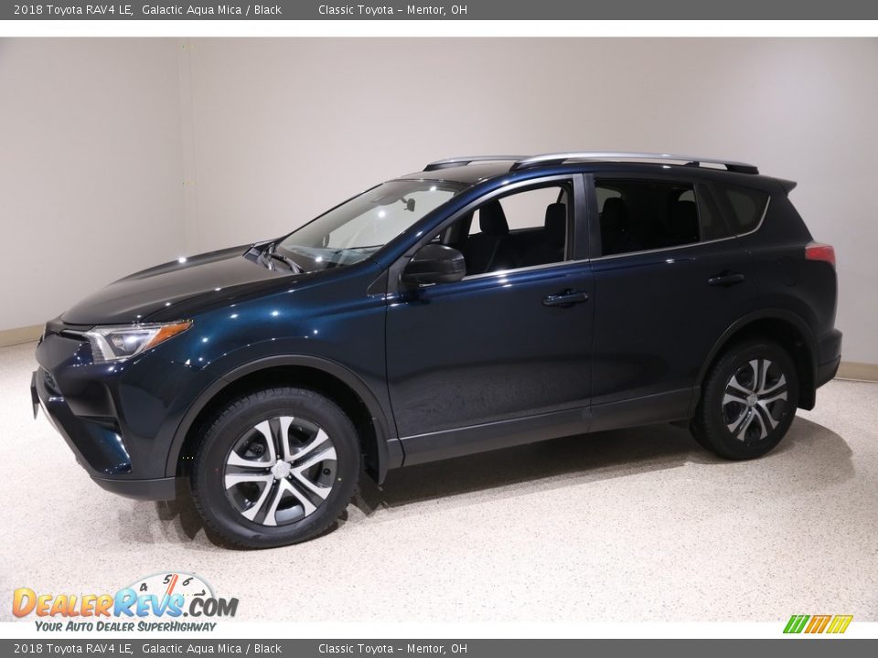 2018 Toyota RAV4 LE Galactic Aqua Mica / Black Photo #3