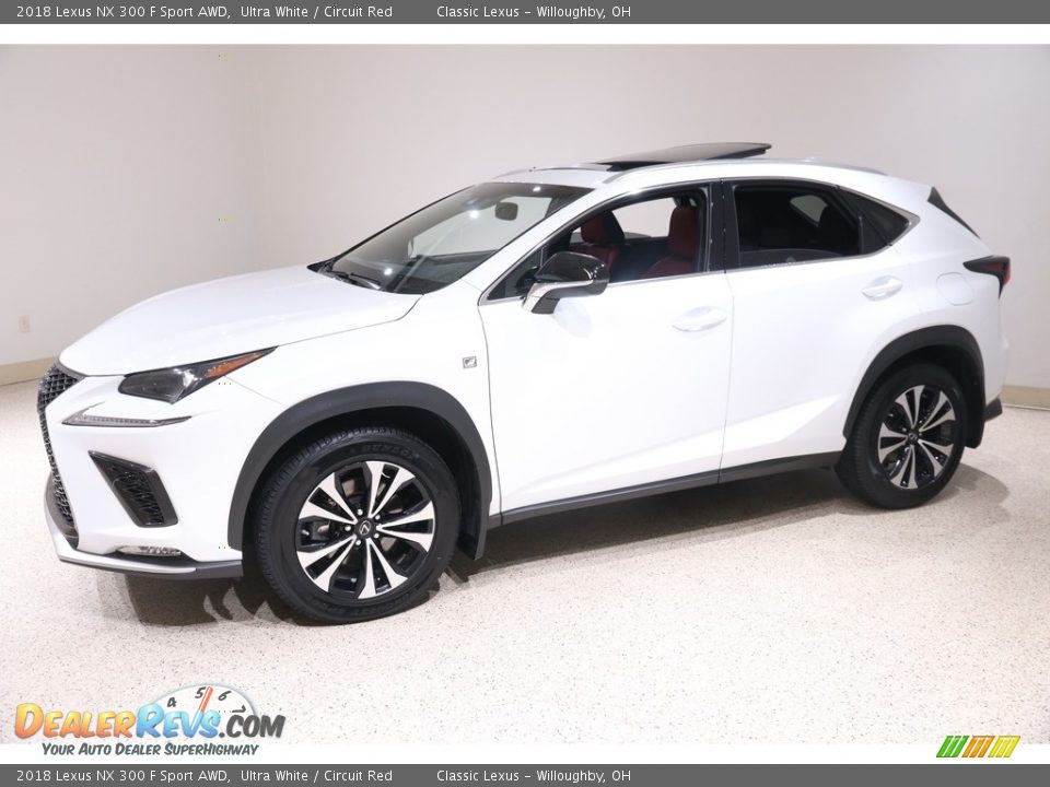 2018 Lexus NX 300 F Sport AWD Ultra White / Circuit Red Photo #3