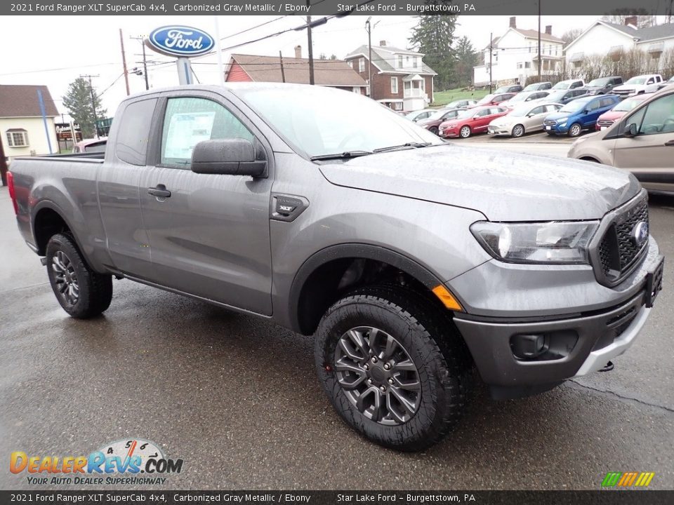 2021 Ford Ranger XLT SuperCab 4x4 Carbonized Gray Metallic / Ebony Photo #7